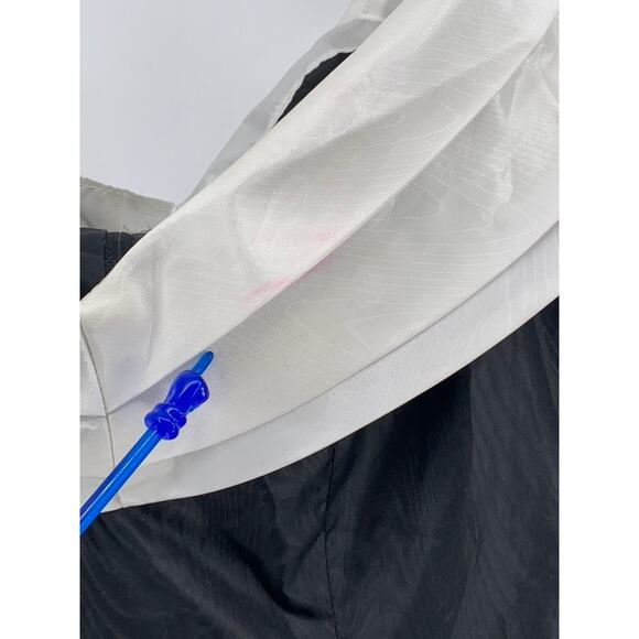 UNBRANDED Women's Black-White Pleated Shoulder Dress SZ S - Picture 8 of 11